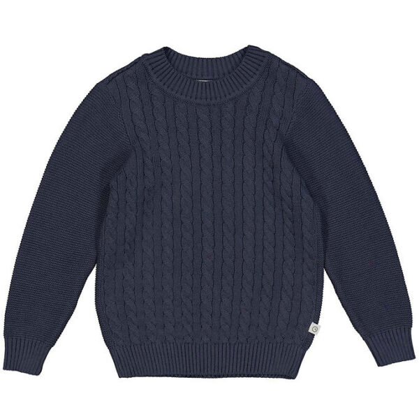 Müsli Bluse - Strik - Cable - Night Blue