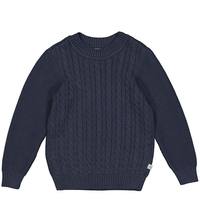 Müsli Bluse - Strik - Cable - Night Blue