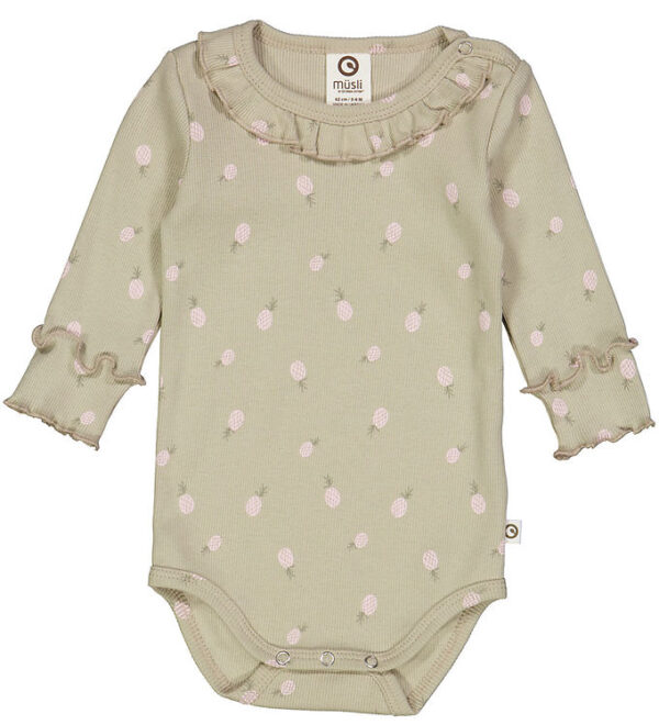 Müsli Body l/æ - Rib - Pineapple - Soft Green/Poetry Green/Mary