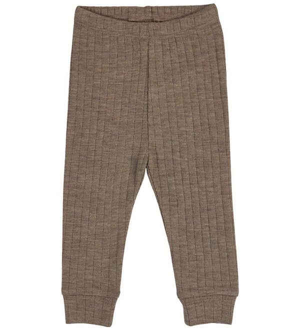 Müsli Bukser - Rib - Uld - Walnut Melange