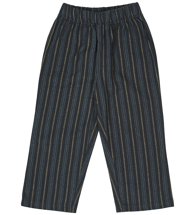 Müsli Bukser - Stripe - Night Blue/Moss/Stormy Blue