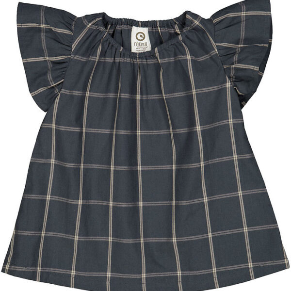 Müsli Kjole - Check - Night blue/Cashmere