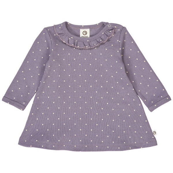 Müsli Kjole - Rib - Dot - Lilac Fog/Oak