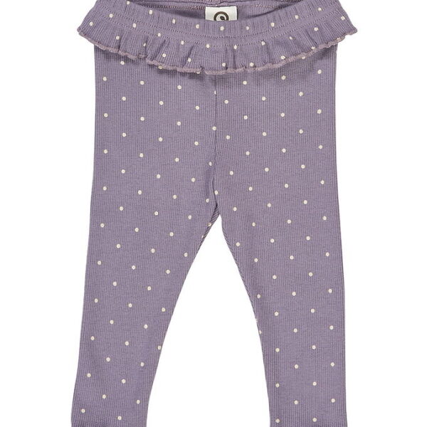Müsli Leggings - Rib - Dot - Lilac Fog/Oak
