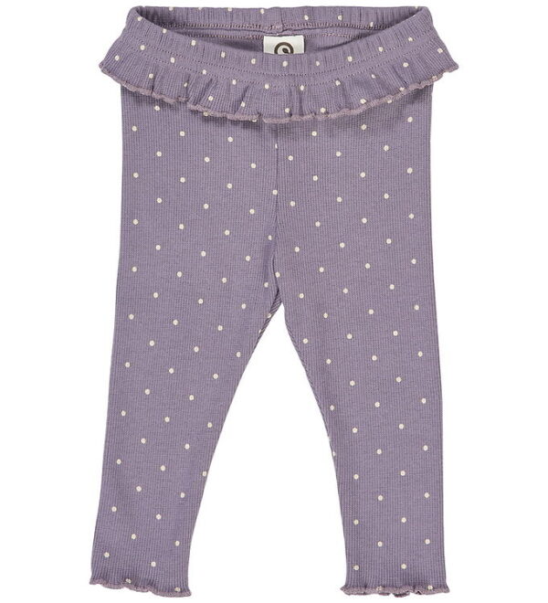 Müsli Leggings - Rib - Dot - Lilac Fog/Oak Müsli Leggings - Rib - Dot - Lilac Fog/Oak