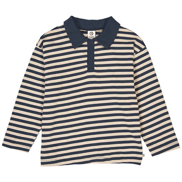 Müsli Polobluse - Stripe Polo - Oak/Night Blue Müsli Polobluse - Stripe Polo - Oak/Night Blue