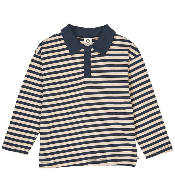 Müsli Polobluse - Stripe Polo - Oak/Night Blue Müsli Polobluse - Stripe Polo - Oak/Night Blue