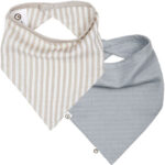Müsli Savlesmække - Stripe Muslin - 2-pak - Balsam cream/Cashme