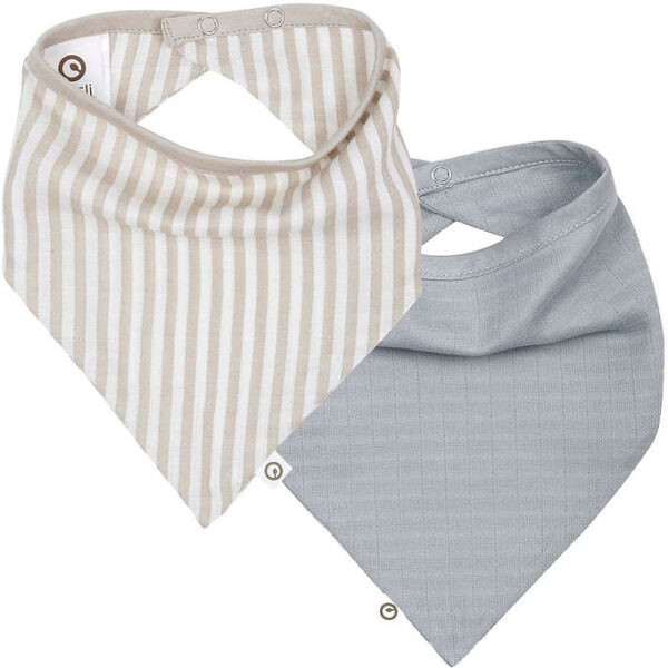 Müsli Savlesmække - Stripe Muslin - 2-pak - Balsam cream/Cashme