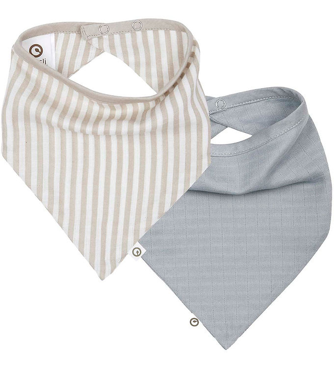 Müsli Savlesmække - Stripe Muslin - 2-pak - Balsam cream/Cashme
