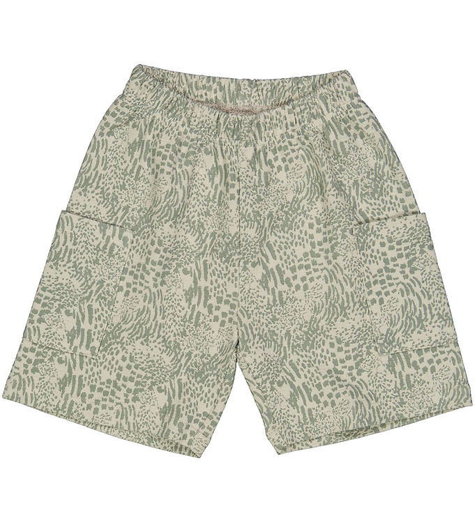 Müsli Shorts - Leopard Cargo - Soft Green/Poetry Green
