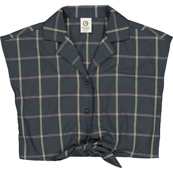 Müsli Skjorte - Check Crop - Night Blue/Cashmere Müsli Skjorte - Check Crop - Night Blue/Cashmere