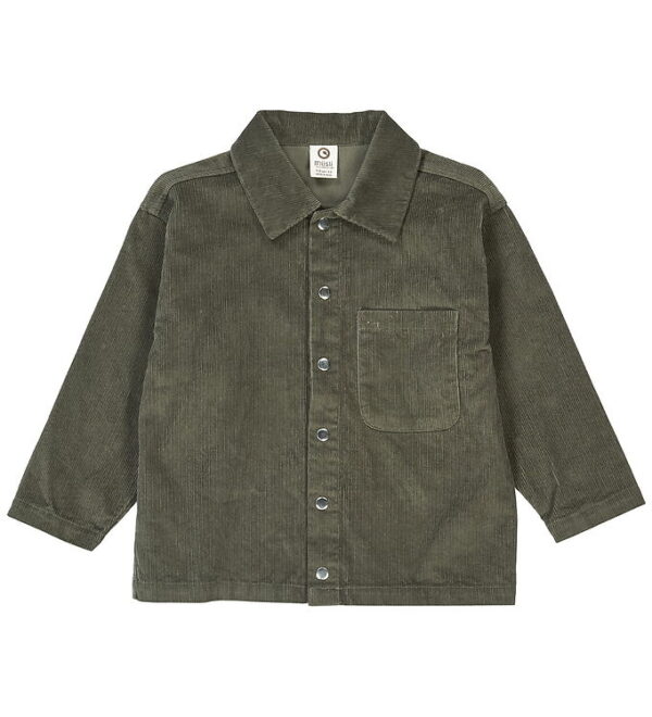 Müsli Skjorte - Fløjl - Deep Green Müsli Skjorte - Fløjl - Deep Green