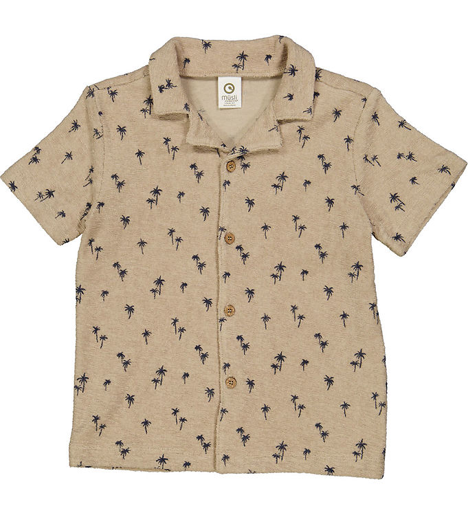 Müsli Skjorte - Palm - Cashmere/Night Blue