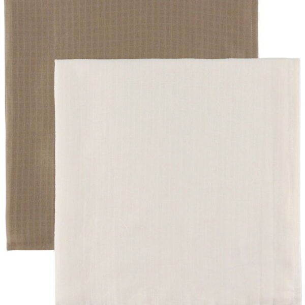 Müsli Stofbleer - 2-pak - 75x75 - Balsam Cream/Walnut