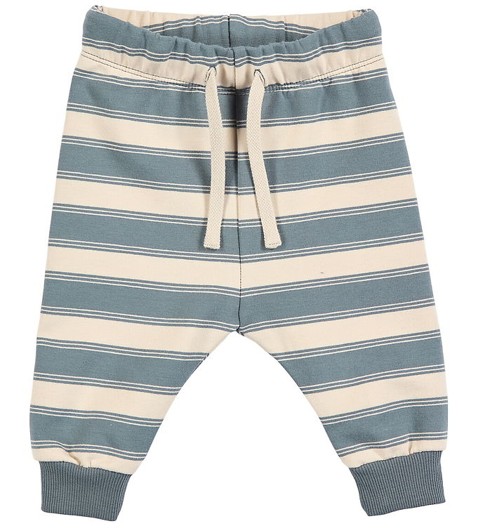 Müsli Sweatpants - Stripe Baby - Oak/Stormy Blue