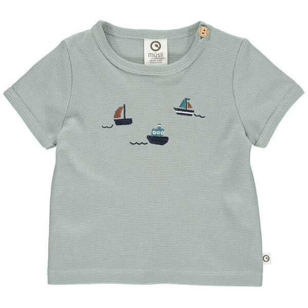 Müsli T-shirt - Waffle - Spa Green Müsli T-shirt - Waffle - Spa Green