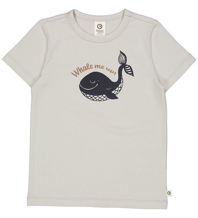 Müsli T-shirt - Whale - Soft Blue