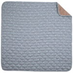 Müsli Tæppe - Quiltet - 90x90 cm - Stars - Jasmin Blue/Balsam Cr