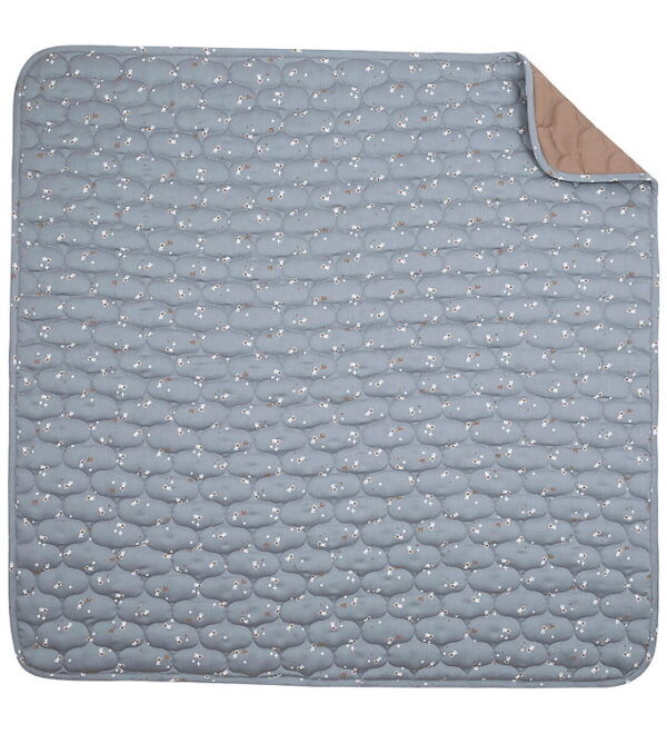 Müsli Tæppe - Quiltet - 90x90 cm - Stars - Jasmin Blue/Balsam Cr