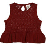 Müsli Vest - Knit Scallop - Russet m. Hulmønster