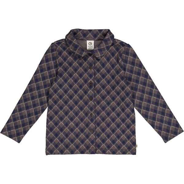 Müsli skjorte - Jacquard - Tower Grey/Night Blue/Desert Green