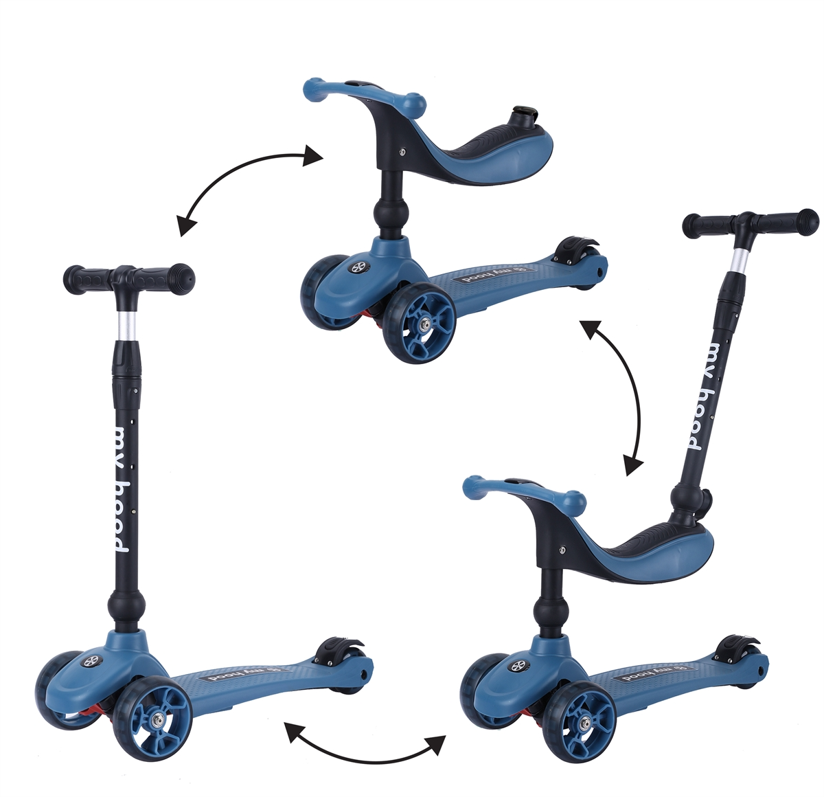 My Hood | Løbehjul/Løbecykel - Kick'n'Ride, Mørkeblå