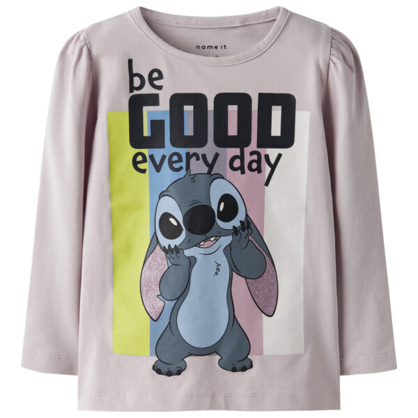 NAME IT Bluse Diana Stitch Lilac Marble