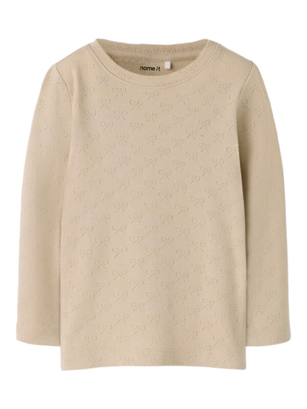 NAME IT Bluse Hulmønster Sif Feather Gray NAME IT Bluse Hulmønster Sif Feather Gray