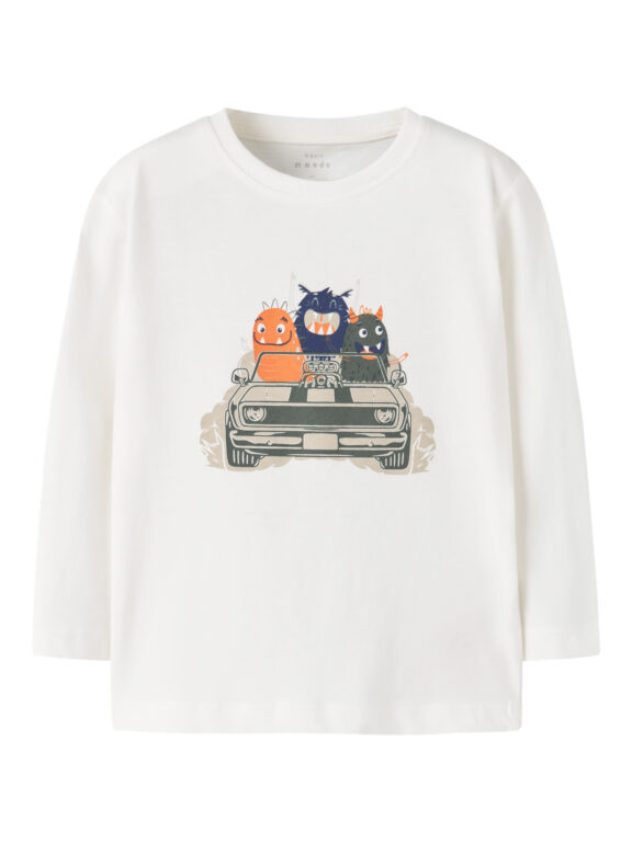 NAME IT Bluse Loose Vagno Cloud Dancer Monster NAME IT Bluse Loose Vagno Cloud Dancer Monster