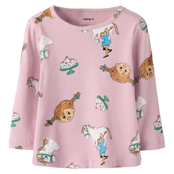 NAME IT Bluse Pippi Soca Keepsake Lilac