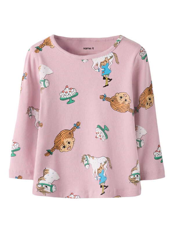 NAME IT Bluse Pippi Soca Keepsake Lilac