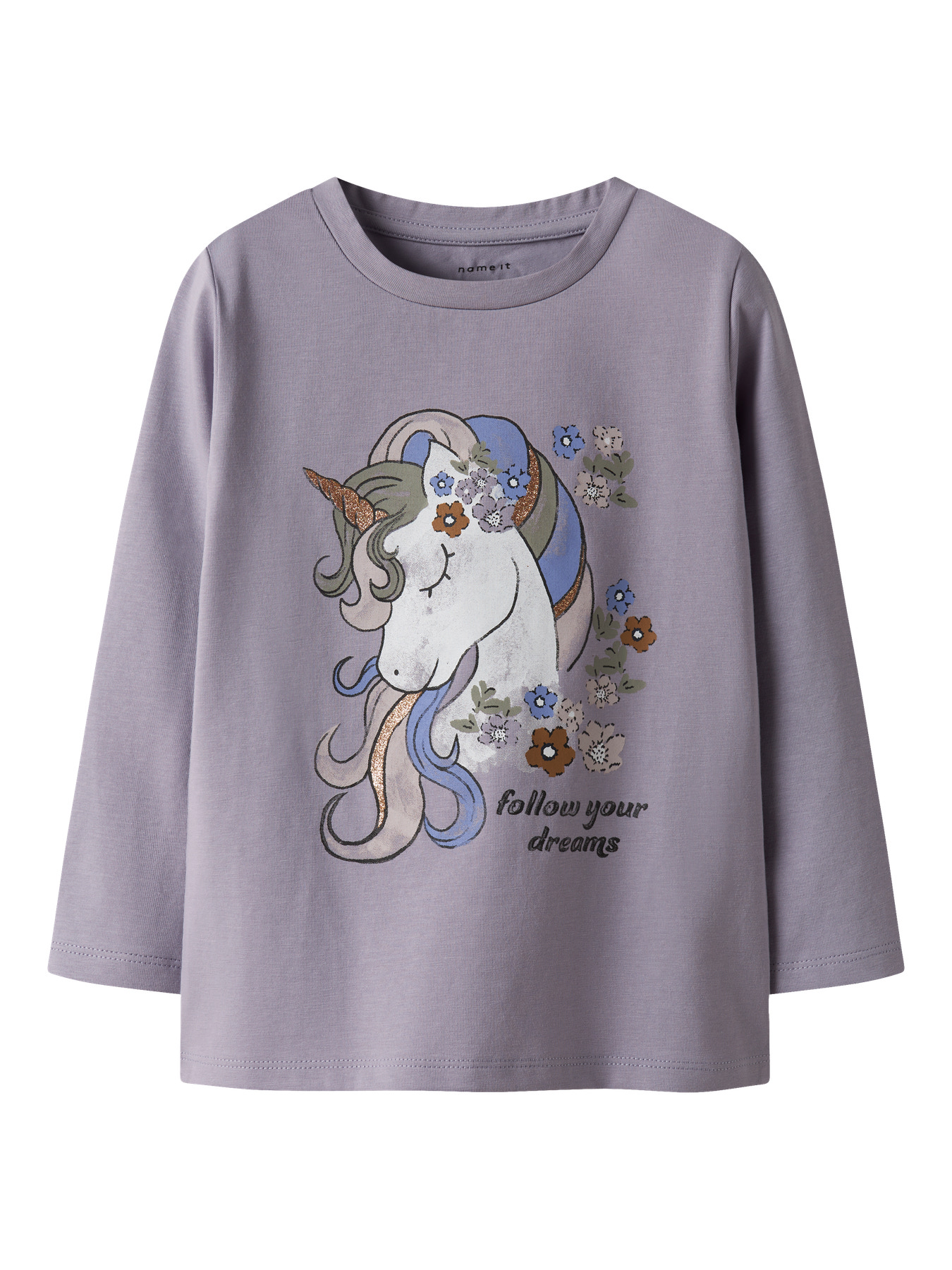 NAME IT Bluse Tulinea Lavender Gray