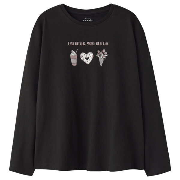 NAME IT Bluse Veen Black More Glitter