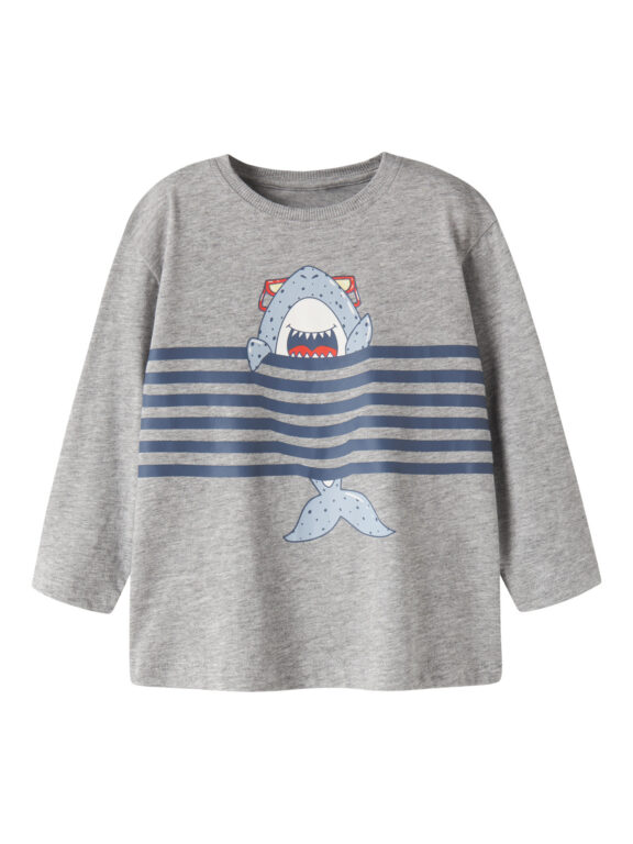 NAME IT Bluse Vilasse Grey Melange Shark NAME IT Bluse Vilasse Grey Melange Shark