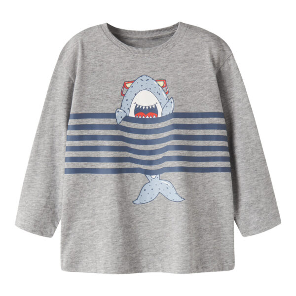 NAME IT Bluse Vilasse Grey Melange Shark