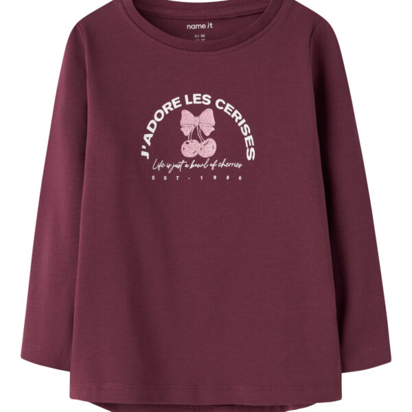 NAME IT Bluse Vix Burgundy Cerises