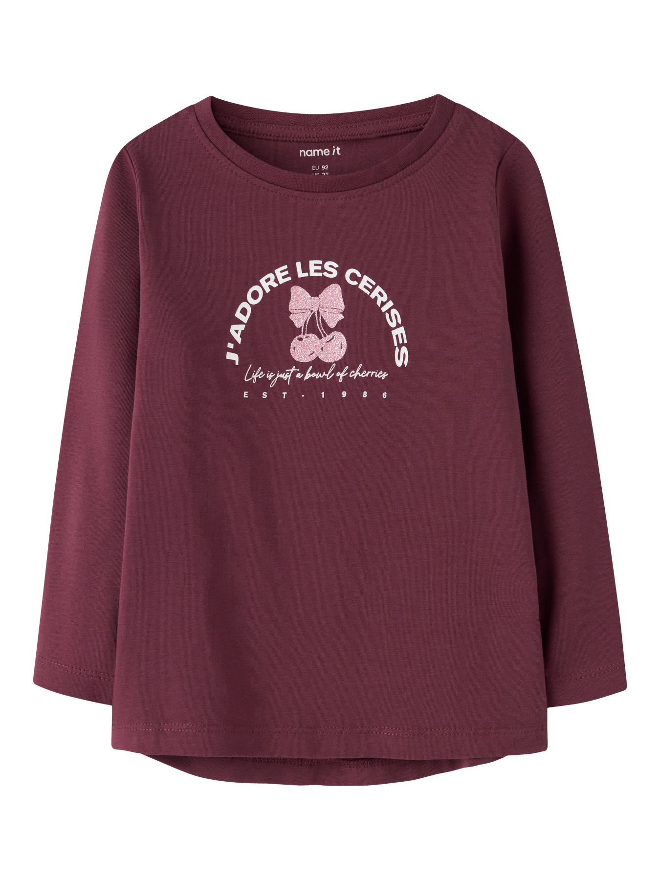 NAME IT Bluse Vix Burgundy Cerises