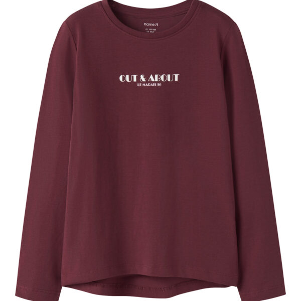 NAME IT Bluse Vix Burgundy Out And About