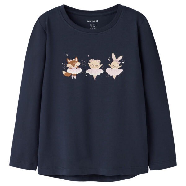 NAME IT Bluse Vix Navy Blazer Animal Ballerinas