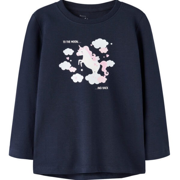 NAME IT Bluse Vix Navy Blazer Happy Unicorn