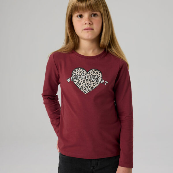 NAME IT Bluse Vix Oxblood Red Wild At Heart