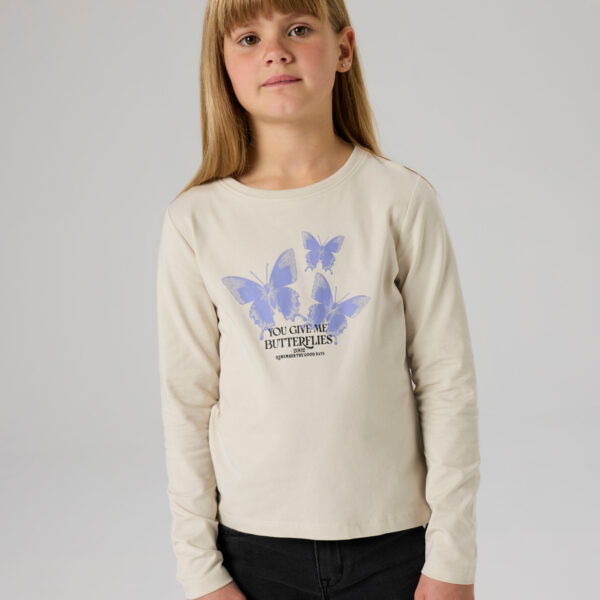 NAME IT Bluse Vix Pumice Stone Dot Butterflies