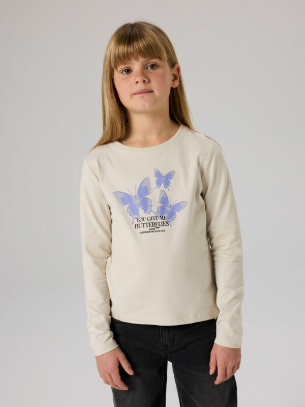 NAME IT Bluse Vix Pumice Stone Dot Butterflies