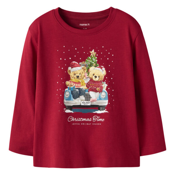 NAME IT Bluse Vosmas Jester Red Xmas Bunny