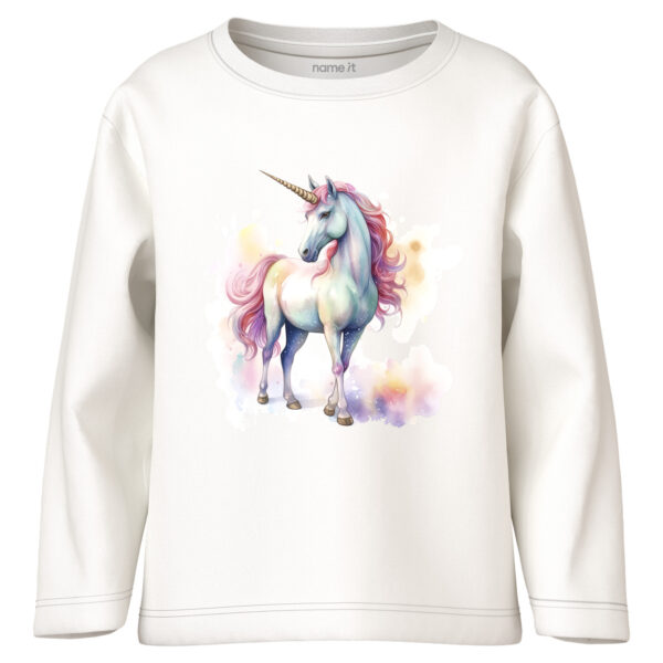 NAME IT Bluse Votea Cloud Dancer Pink Unicorn
