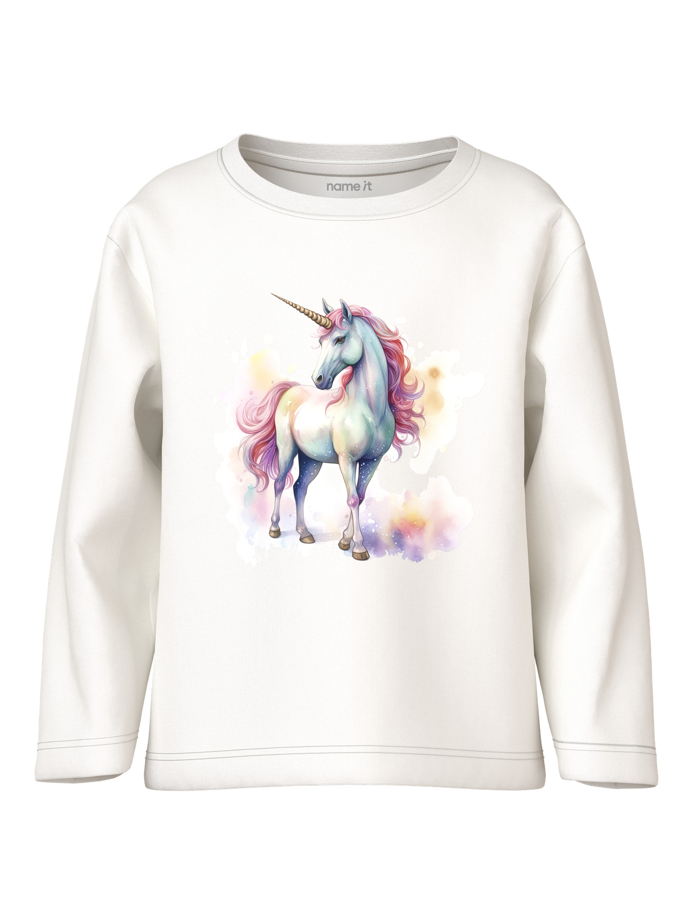 NAME IT Bluse Votea Cloud Dancer Pink Unicorn