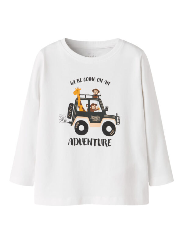 NAME IT Bluse Vux Bright White Jungle Car