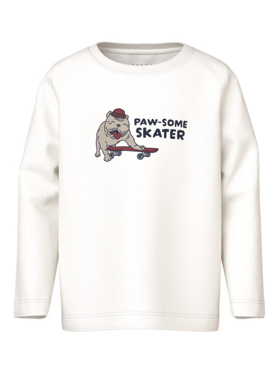 NAME IT Bluse Vux Cloud Dancer Pawsome NAME IT Bluse Vux Cloud Dancer Pawsome