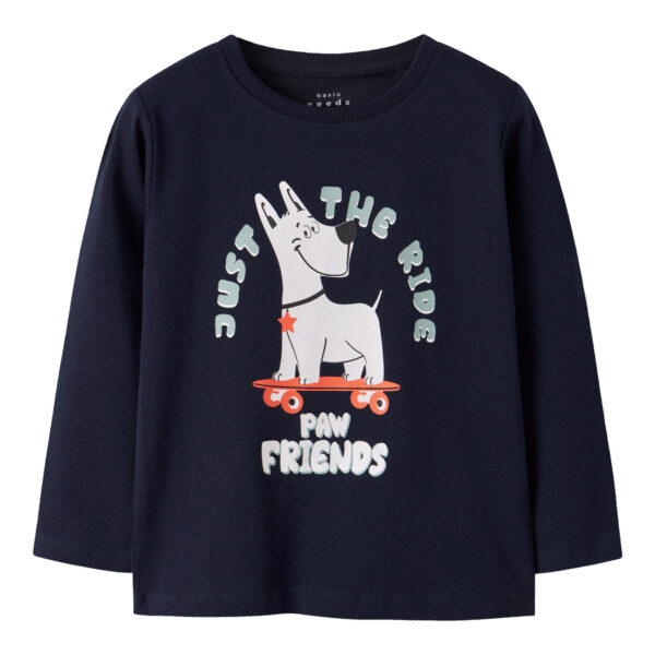 NAME IT Bluse Vux Navy Blazer Skate Dog